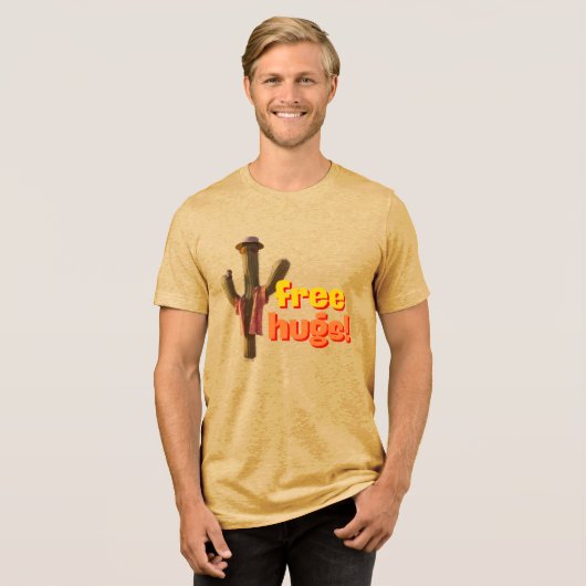 Gratis Hugs! Tri-Blend Shirt (Voorkant volledig)