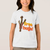 Gratis Hugs! Tri-Blend Shirt (Voorkant)