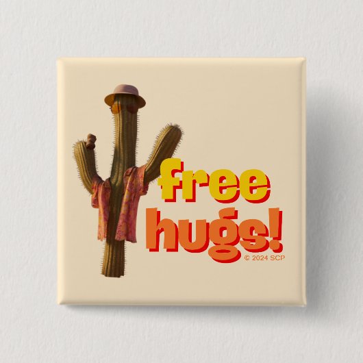 Gratis Hugs! Vierkante Button 5,1 Cm (Voorkant)