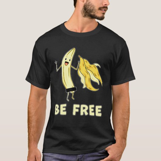 Gratis Humor van de bananenvrijheid T-shirt (Voorkant)