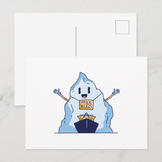 Gratis ijsberg briefkaart (Voorkant / Achterkant)