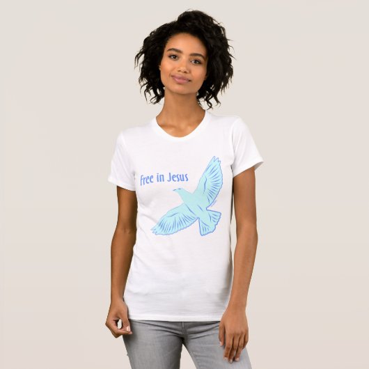 Gratis in Jezus (licht) T-shirt (Voorkant volledig)
