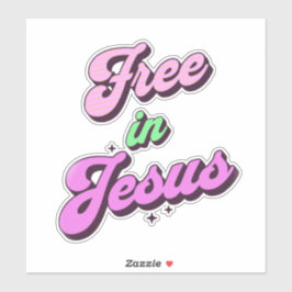 Gratis in Jezus Retro stijl inspiratie Sticker