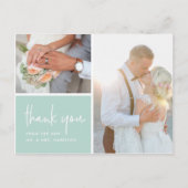 Gratis in Mint | Weddenfoto Hartelijk dank Briefkaart (Voorkant)