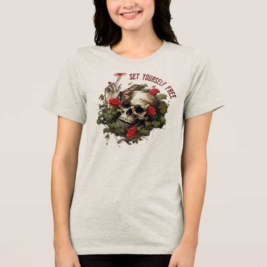 Gratis instellen Tri-Blend shirt (Voorkant)