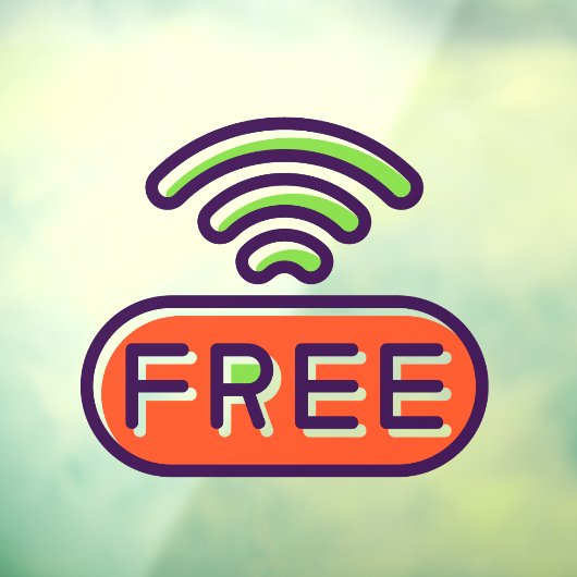 Gratis internet Wi-FI Koppel Restaurant Bar Raamsticker (Vel 3)