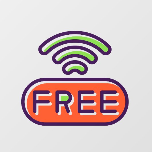 Gratis internet Wi-FI Koppel Restaurant Bar Raamsticker (Vel)