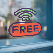 Gratis internet Wi-FI Restaurant Bar verbinden Raamsticker