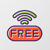Gratis internet Wi-FI Restaurant Bar verbinden Raamsticker (Vel)