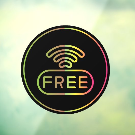 Gratis internetverbinding WIFI-wachtwoord Raamsticker (Vel 3)