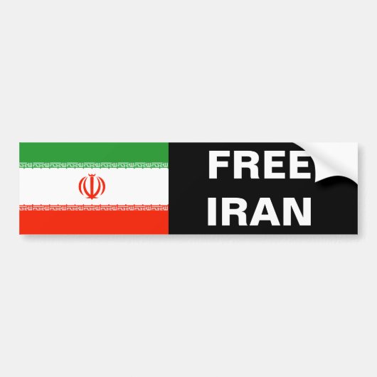 GRATIS IRAN-BUMPERSTICKER BUMPERSTICKER (Voorkant)