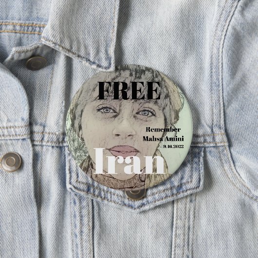 GRATIS IRAN HERINNERT Mahsa Amini Button (In situ)