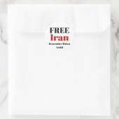 GRATIS IRAN HERINNERT Mahsa Amini Ronde Sticker (Tas)