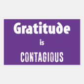 Gratis is besmettelijk rechthoekige sticker (Voorkant)