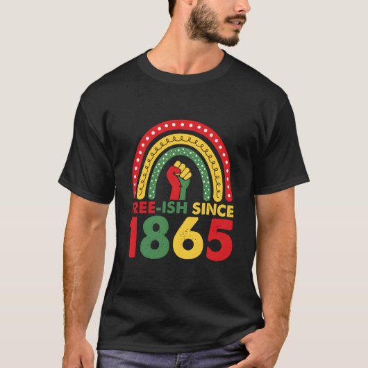 Gratis Ish Sinds 1865 Junenth 2023 Regenboog T-shirt (Voorkant)