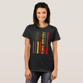 Gratis ISH sinds 1865 Junenth Black Geschiedenis V T-shirt (Voorkant volledig)