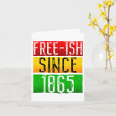 Gratis-ish Sinds 1865 Juneteenth Zwarte Geschieden Kaart (Gele Bloem)