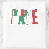 Gratis Italië - Italexit Rechthoekige Sticker (Tas)