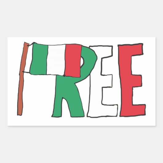 Gratis Italië - Italexit Rechthoekige Sticker (Voorkant)