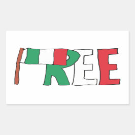 Gratis Italië - Italexit Rechthoekige Sticker