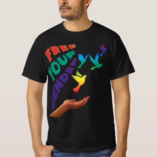 Gratis je geslacht t-shirt (Voorkant)