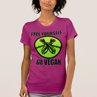 Gratis jezelf. Ga Vegan! T-shirt