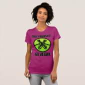 Gratis jezelf. Ga Vegan! T-shirt (Voorkant volledig)