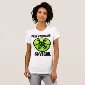 Gratis jezelf. Ga Vegan! T-shirt (Voorkant volledig)
