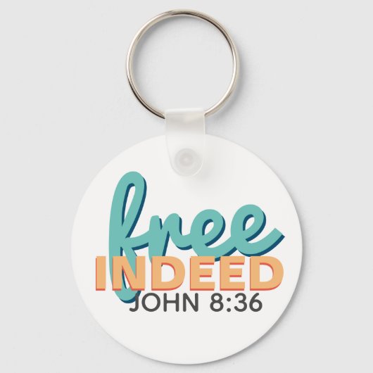 Gratis John 8:36 Sleutelhanger (Voorkant)
