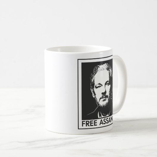 Gratis Julian Assange wikileaks Koffiemok (Voorkant rechts)