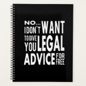 Gratis juridisch advies - Funny Lawyer Quote Planner (Voorkant)