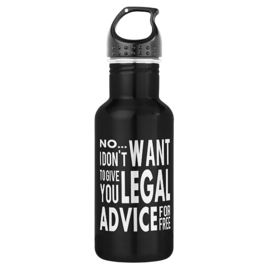 Gratis juridisch advies - Funny Lawyer Quote Waterfles (Voorkant)
