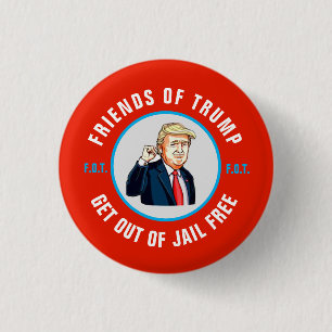 Gratis Kaart voor vrienden van Trump Ronde Button 3,2 Cm