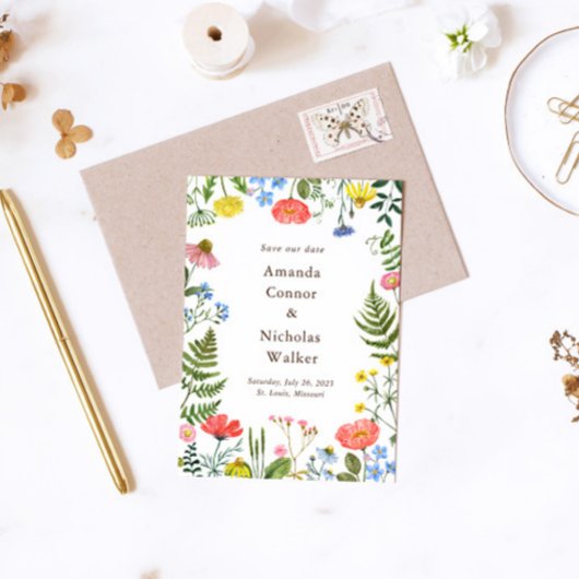 Gratis kaart Whimsical Meadow Wildflowers