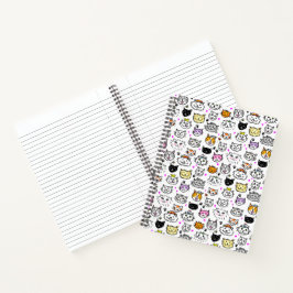 Gratis kattengezichtjes patroon notitieboek