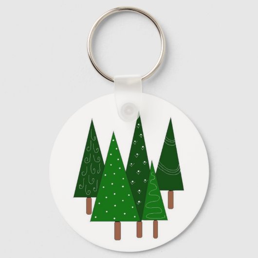 Gratis Kegel Kerstbomen Sleutelhanger (Voorkant)