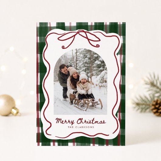 Gratis Kerst Fotokaart met Striklijst Kaart