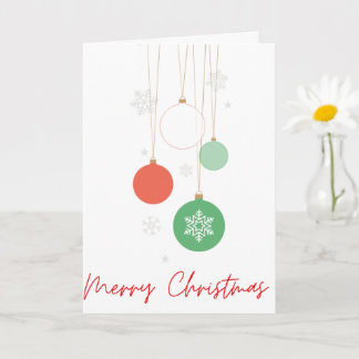 Gratis kerstballenkaart kaart
