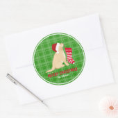 Gratis kerstcadeaubon op maat ronde sticker (Envelop)