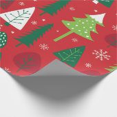 Gratis Kerstdiefjesbos Patroon Cadeaupapier (Hoek)