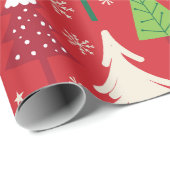 Gratis Kerstdiefjesbos Patroon Cadeaupapier (Rol Hoek)