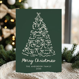 Gratis Kerstdokterlinten Grove Groen Niet-Foto Feestdagenkaart