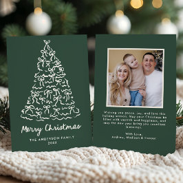 Gratis Kerstdraad Boom Strikken Grove Groen Foto Feestdagenkaart