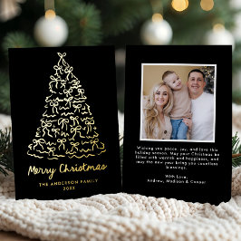 Gratis Kerstdroom Boom Strik Zwart Foto Folie Feestdagenkaart