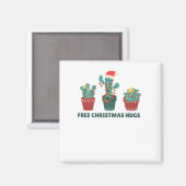 Gratis kersthugs Funny Cactus Planten Magneet (Voorkant / Achterkant)