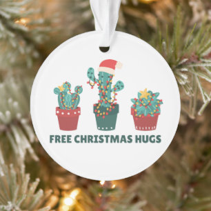 Gratis kersthugs Funny Cactus Planten Ornament