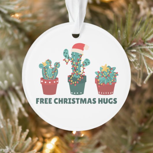 Gratis kersthugs Funny Cactus Planten Ornament (Boom)