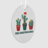 Gratis kersthugs Funny Cactus Planten Ornament (voorkant)