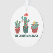 Gratis kersthugs Funny Cactus Planten Ornament (voorkant)