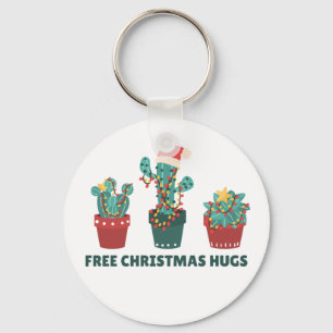 Gratis kersthugs Funny Cactus Planten Sleutelhange Sleutelhanger